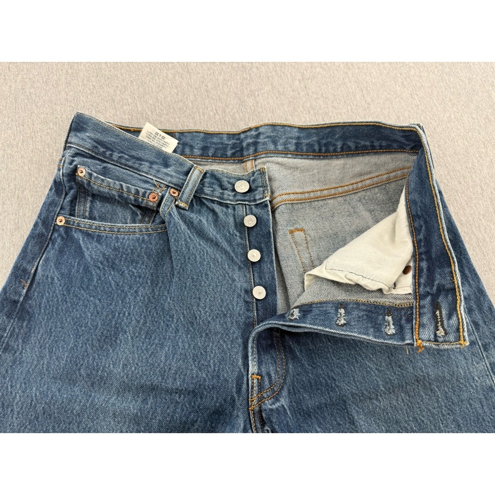 Levi's 501 Button Fly Jeans, Rigid Dark Wash Regular 5010000 - 33 x 32 - #1034
